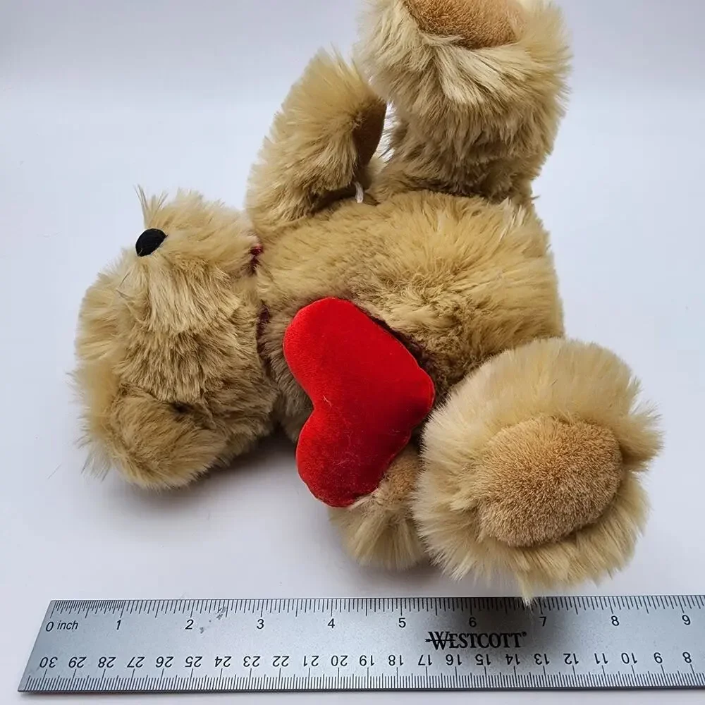 Dakin Teddy Bear Holding Heart Plush Stuffed Animal 8